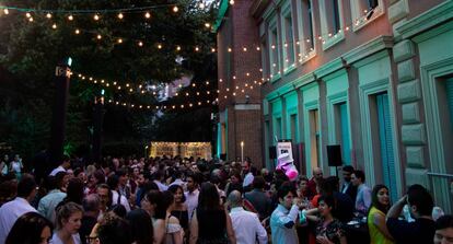 Invitados al aniversario del HuffPost, en el Museo Lázaro Galdiano.