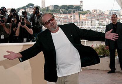 Jack Nicholson posa antes de la presentación de <b></b><i>About Schmidt,</i> de Alexander Payne.