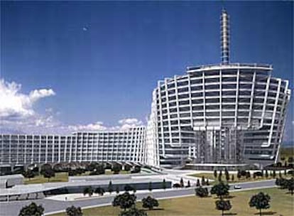 Imagen del proyecto de los arquitectos Antonio y Carlos Lamela para la nueva sede operativa de Telefónica.