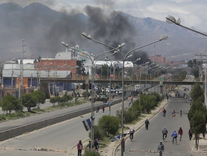 Las protestas en El Alto, en Bolivia, ocurridas en noviembre de 2019.