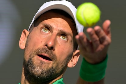 Novak Djokovic, durante el partido.