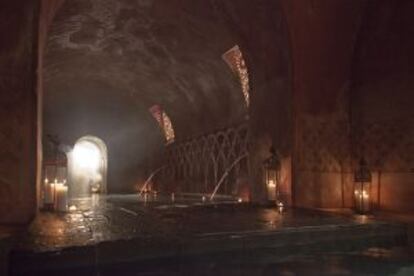 Interior de los baños árabes Hammam Al Ándalus.