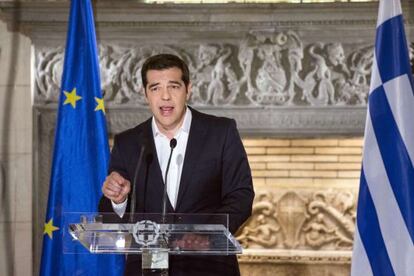 El primer ministro griego Alexis Tsipras, tras la celebración del referéndum del pasado domingo.