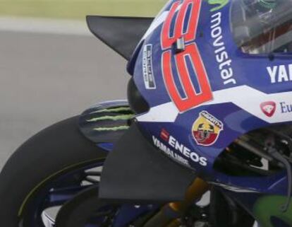 Detalle de las alas en la moto de Jorge Lorenzo.