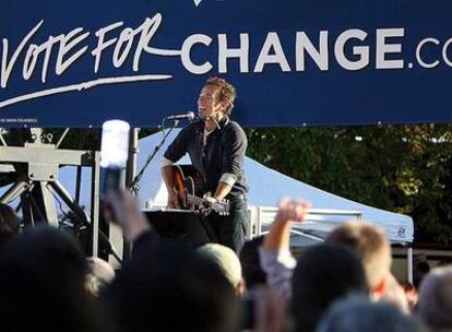 Bruce Springsteen, en un concierto a favor de Obama.