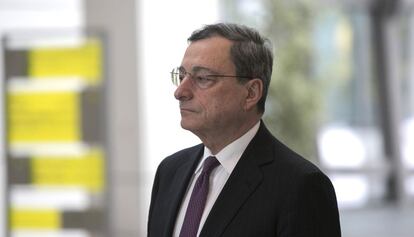 El presidente del eurobanco, Mario Draghi, en Frankfurt (Alemania), el 19 de enero de 2016. 
