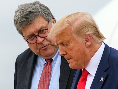 William Barr y Donald Trump,  el pasado septiembre en Maryland.