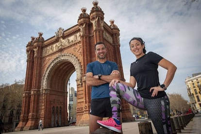 Els corredors Víctor Carrillo i Damaris Manuel. 