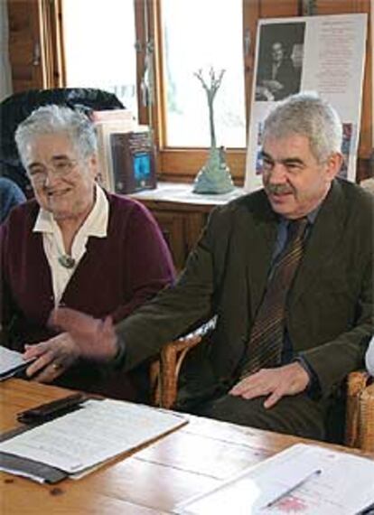 Pasqual Maragall, ayer, en el homenaje a Joan Reventós.