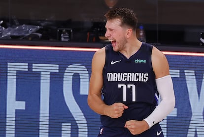 Doncic, en uno de los partidos entre los Mavericks y los Clippers.