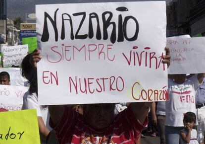 Una pancarta en una manifestación a favor del capo en 2010.