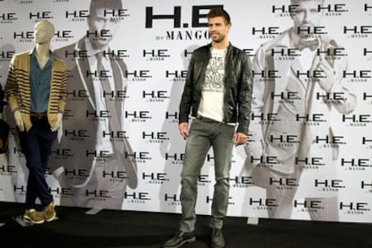 Gerard Piqué, durante la presentación de la línea de ropa H.E. de Mango.