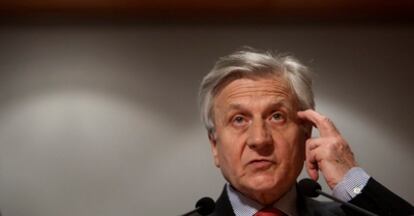 El presidente del BCE, Jean-Claude Trichet, en una rueda de prensa en la capital austriaca.