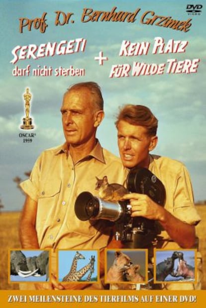 Cubierta de una de las películas de Bernhard Grzimek sobre el Serengueti.