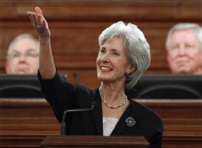 Kathleen Sebelius, gobernadora de Kansas y futura secretaria de Sanidad.