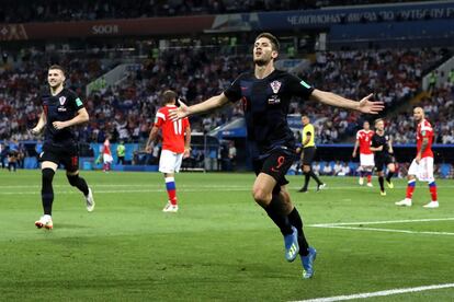 Kramaric celebra el gol.