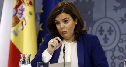 La vicepresidenta del Govern espanyol, Soraya Sáenz de Santamaría.