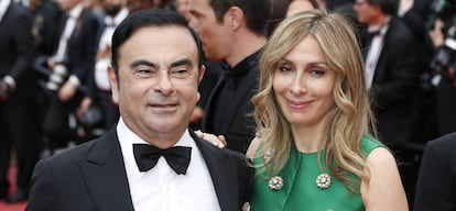 El expresidente de la alianza Renault-Nissan-Mitsubishi Carlos Ghosn y su mujer, Carole.