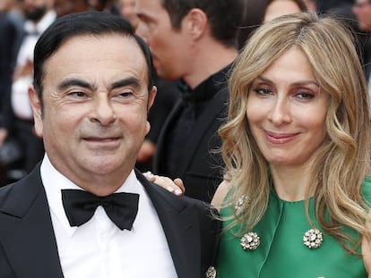 El expresidente de la alianza Renault-Nissan-Mitsubishi Carlos Ghosn y su mujer, Carole.