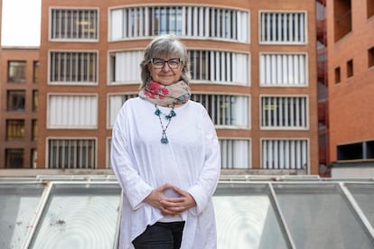Paloma López Bermejo, secretaria general de CC OO de Madrid, este viernes en la sede del sindicato. 