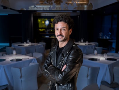 Raül Balam Ruscalleda retratado en el restaurante Moments, en el Hotel Mandarin Oriental de Barcelona, el 25 enero de 2023.