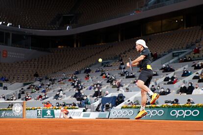 Schwartzman, durante su partido contra Thiem.