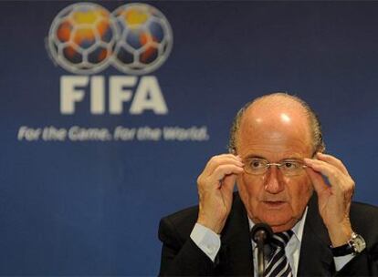 Blatter, durante la reunión de la FIFA