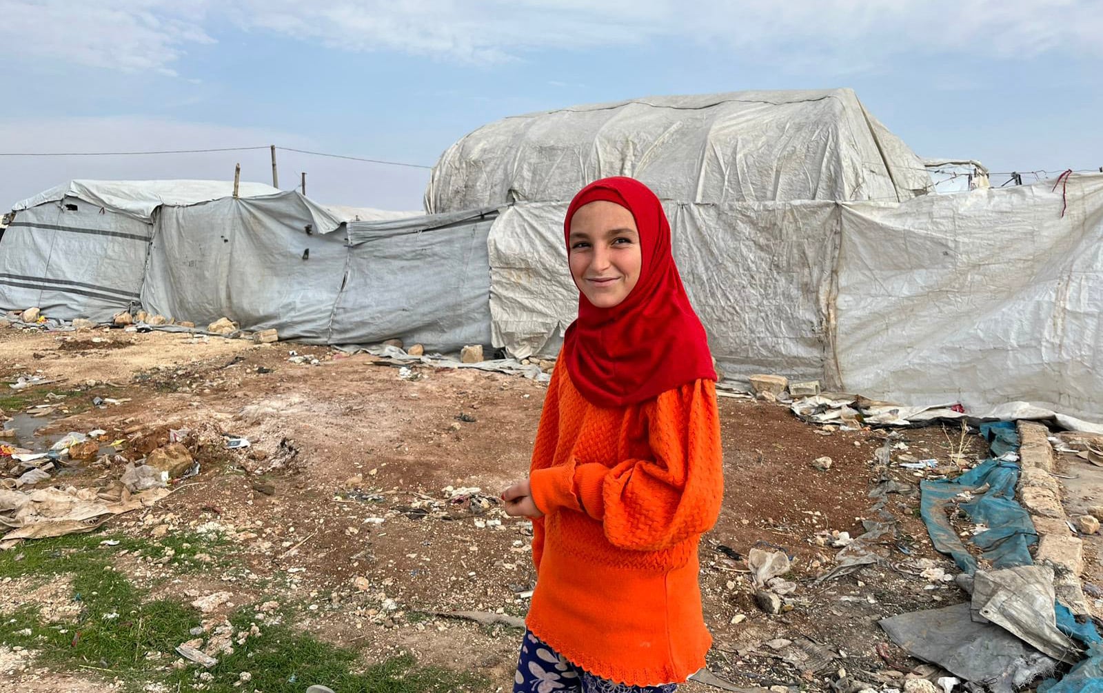 Una niña siria en el campamento informal de desplazados de Al Rahma, en la frontera de Siria con Turquía, el 3 de diciembre.