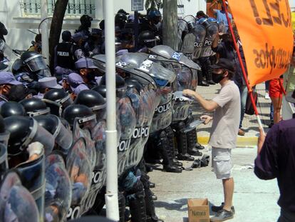 Protestas contra las medidas impuestas por el gobernador Insfrán en Formosa, Argentina, el pasado 5 de marzo.