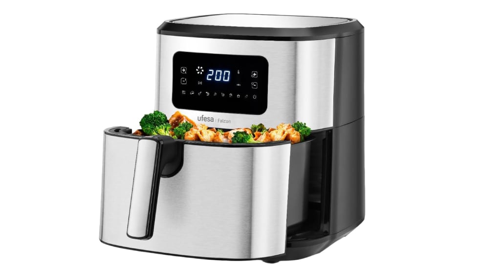 Freidora de aire Ufesa con 6,5 litros de capacidad.