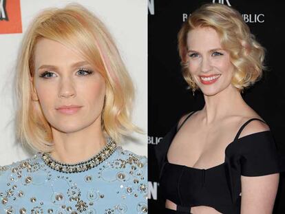 Rubias, copiad el look: los mechones rosados de January Jones