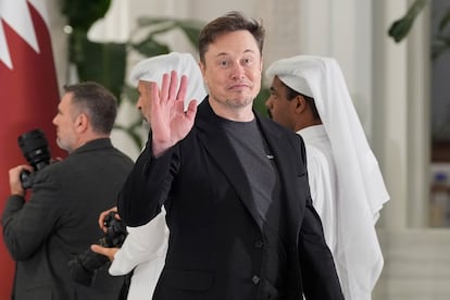 Elon Musk la semana pasada en Doha, Qatar.