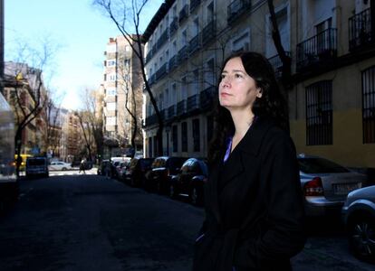 La escritora y violinista Isabel mellado, en Madrid el pasado febrero.