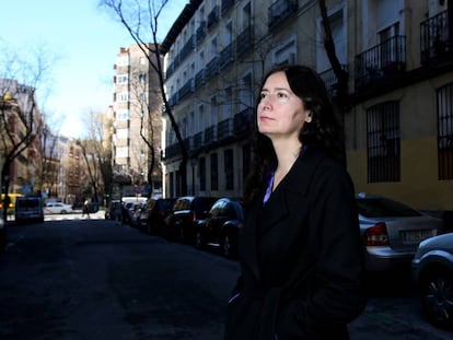 La escritora y violinista Isabel mellado, en Madrid el pasado febrero.