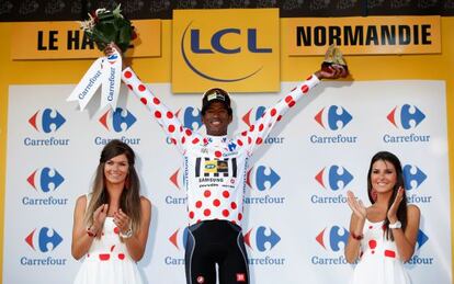 Teklehaimanot, líder provisional de la montaña del Tour, este jueves.