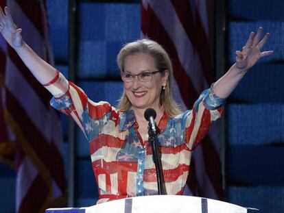 La actriz Meryl Streep, el pasado martes en la convenci&oacute;n dem&oacute;crata celebrada celebrada en Filadelfia. 
