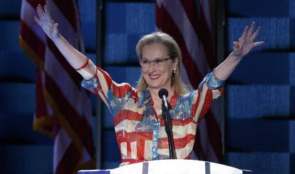 La actriz Meryl Streep, el pasado martes en la convenci&oacute;n dem&oacute;crata celebrada celebrada en Filadelfia. 