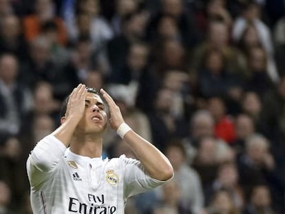 Cristiano Ronaldo, durante el partido contra el Villarreal.