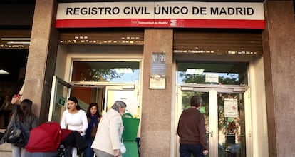 Imagen de archivo del Registro Civil de Madrid.