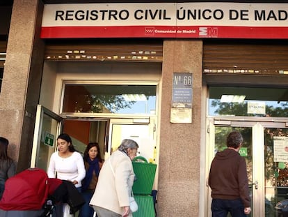 Imagen de archivo del Registro Civil de Madrid.