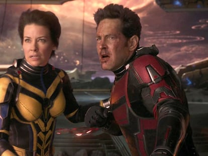 Evangeline Lilly y Paul Rudd, en 'Ant-Man y la Avispa: Quantumanía'