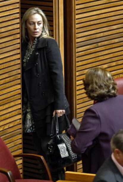 Sonia Castedo, alcaldesa de Alicante, en las Cortes Valencianas.