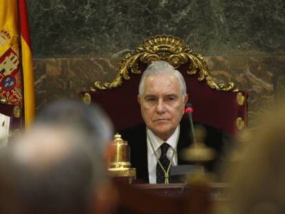El presidente del CGPJ, Carlos Dívar, en una imagen de archivo.