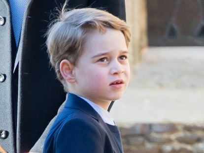 George de Cambridge em 25 de dezembro de 2019, na missa de Sandringham.