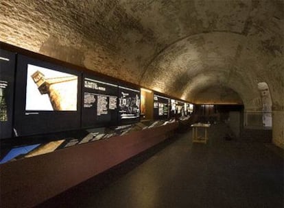 Entrada a la exposición sobre el castillo de Montjuïc que se abrirá el domingo.