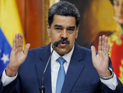 Nicolás Maduro, en el palacio de Miraflores, en Caracas.