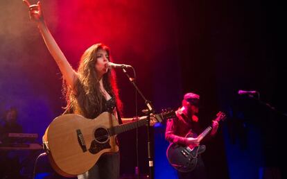 Soleá Morente, cabeza de cartel del próximo festival Madrid Music City, durante un concierto en 2015 con Los Evangelistas.