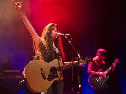 Soleá Morente, cabeza de cartel del próximo festival Madrid Music City, durante un concierto en 2015 con Los Evangelistas.