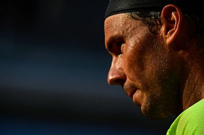 Nadal, durante la semifinal del viernes contra Djokovic en la Philippe Chatrier.