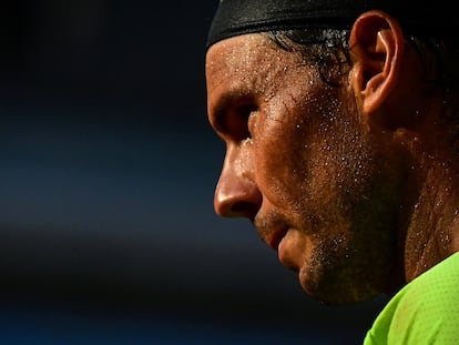 Nadal, durante la semifinal del viernes contra Djokovic en la Philippe Chatrier.